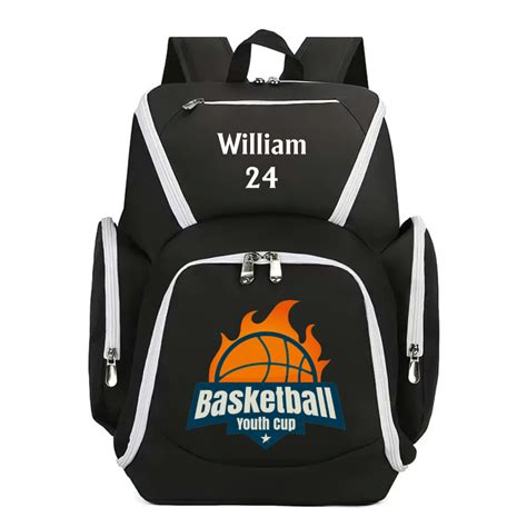 Personalized Basketball Football Backpack With Custom Name Number Logo ...