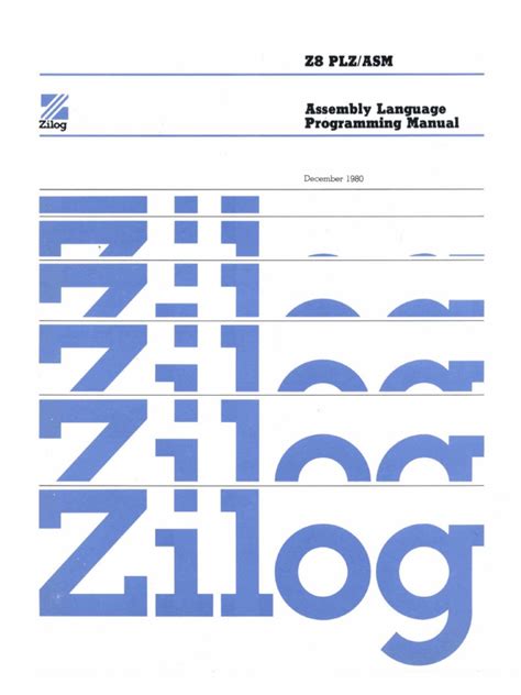 Z80 Assembly Language Programming Manual 的图像结果