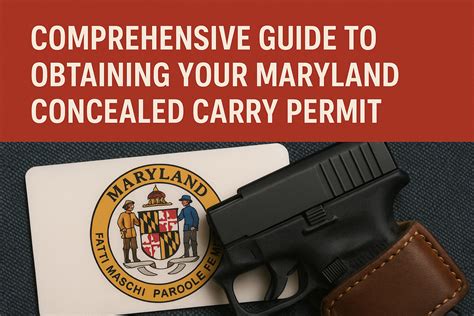 Guide to Obtaining Your Maryland Concealed Carry Permit