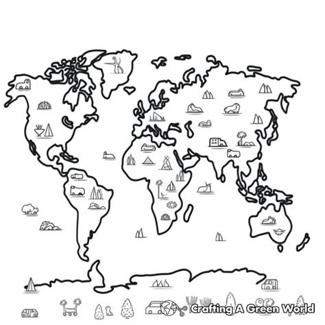 Image of the World Animated for Coloring 的图像结果