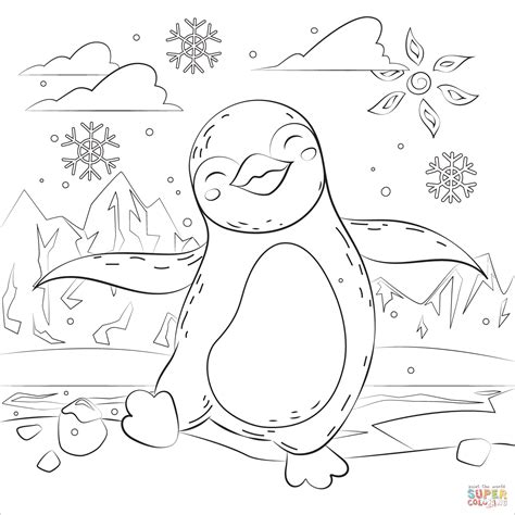 Printable Penguin Coloring Pages