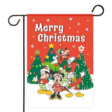 Disney 1.44-ft W x 2.91-ft H Christmas Garden Flag Kit at Lowes.com