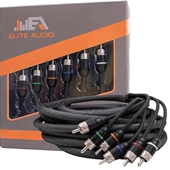 Buy Elite Audio Premium Series 20ft. 6-Channel Car Audio RCA Cable ...