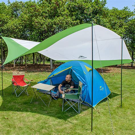 Naturehike Lightweight Camping Tarp Shelter Beach Tent Sun Shade Awning ...