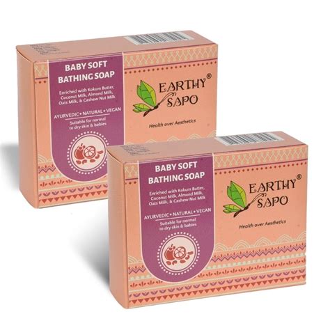 Earthy Sapo Handmade Baby Soft Bathing Soap (Coconut, Almond & Oat Milk ...