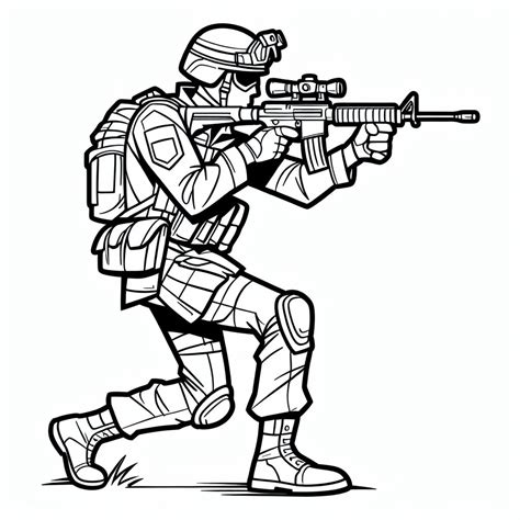 Army Gun Coloring Pages