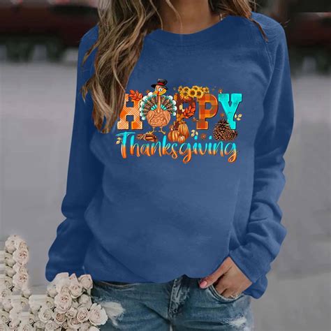 Wancir Long Sleeve Fall T-Shirt for Women Family Halloween Thanksgiving ...