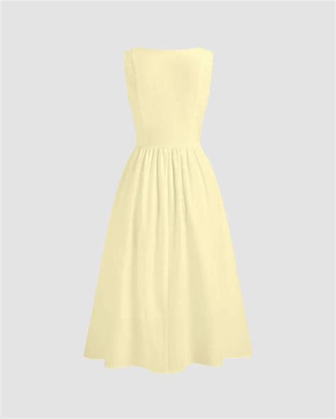 Fit & Flare Midi Dress in French Vanilla - Littlebox India