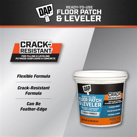 DAP Flexible floor patch and leveler 32-oz Interior Gray Patching ...