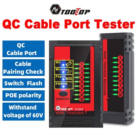 TOOLTOP ET605 LAN Network QC Cable Port Tester Pairing Check Switch ...