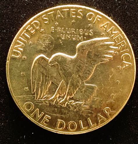 1977 EISENHOWER BRILLIANT UNCIRCULATED GOLD LAYERED DOLLAR COIN ...