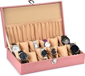 Galaxy Craft Pink Color Croco Design Watch Box Watch Box Price in India ...