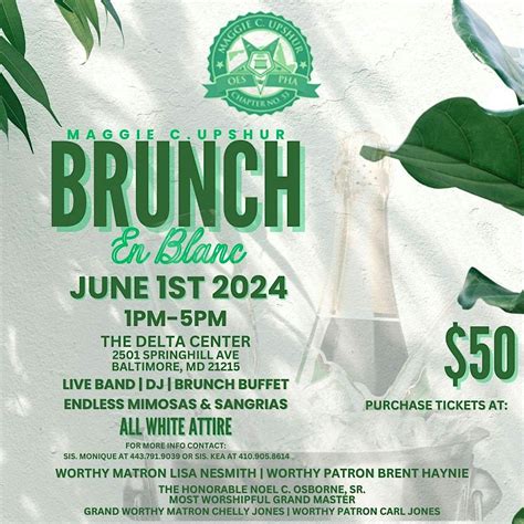 Maggie C. Upshur Brunch En Blanc, Delta Community Center, Baltimore, 2 ...