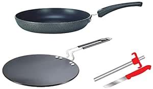 Buy Prestige Aluminium Plus Cookware Roti Tawa, 22.5cm, Black&Prestige ...