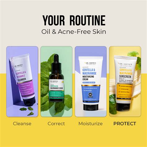 Centella & Niacinamide Oil & Acne Control Sunscreen - 50gm – Dr Sheth's