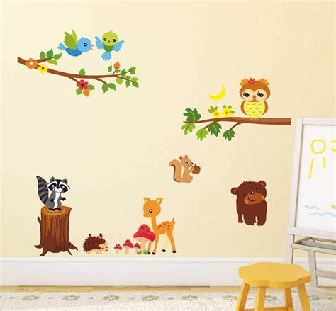 Buy Decals Design 'Lovely Jungle Theme' Wall Sticker (PVC Vinyl, 50 cm ...