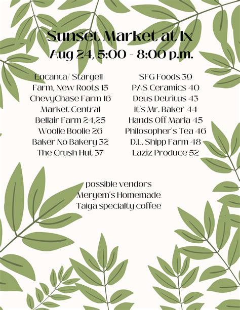 Sunset Farmers Market, Thursday Aug 24, 2023— Charlottesville Farmer's ...