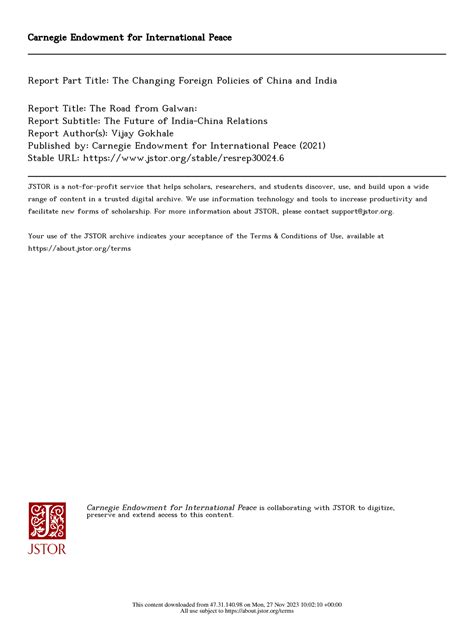 Gokhale-Changing Foreign Policies-2021 - Carnegie Endowment for ...