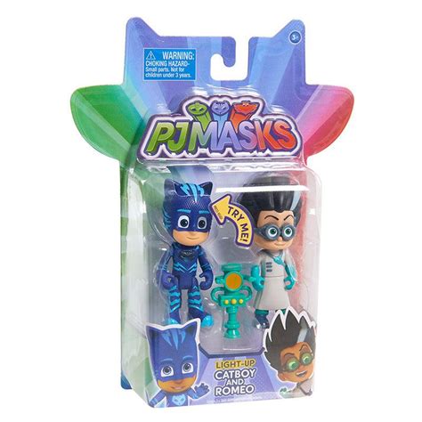 Buy PJ Mask Light Up Figures - Cat Boy and Romeo, Toys for Kids 3+ Age ...