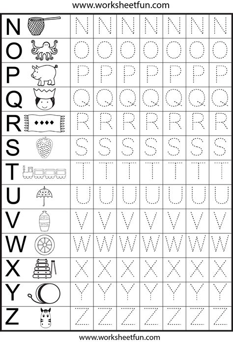 Letter Tracing – 2 Worksheets / FREE Printable Worksheets – Worksheetfun