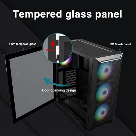 Buy Mid-Tower PC Case, DARKROCK Baikal ATX Case Top 360mm Radiator ...