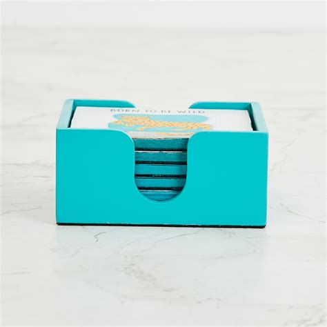 Buy Raisa Urban Brown Printed Coaster Set MDF - Set Of 6 from Home ...