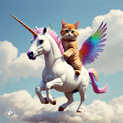 Cat riding unicorn – Artofit