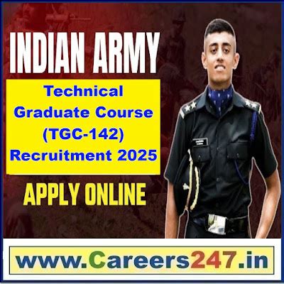 Indian Army Technical Graduate Course (TGC-142) Recruitment 2025 ...