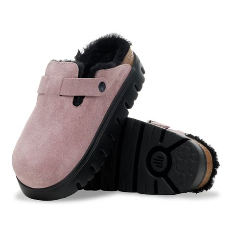 Boston Chunky Shearling Suede Leather in Color Faded Purple ...