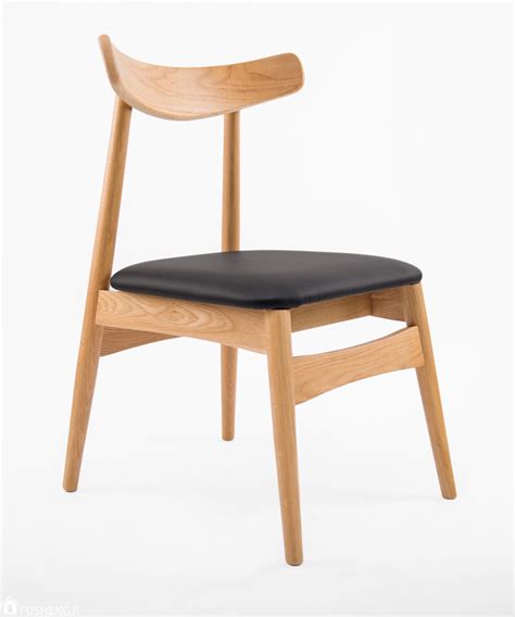 北欧白橡实木餐椅简约家用椅子日式牛角椅咖啡厅酒店桌椅组合-阿里巴巴