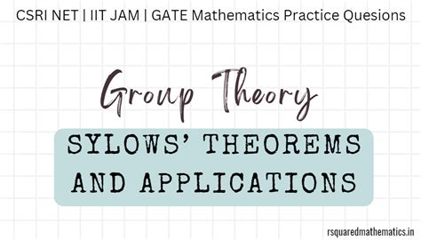 Rsquared Practice: Practice Questions for CSIR NET Group Theory ...