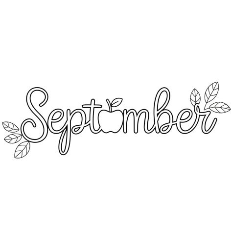 Word September coloring page - Download, Print or Color Online for Free