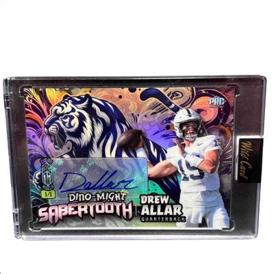 2024 Wild Card Dino-Might Sabertooth 1/1 Drew Allard Card - PHSTTA-DAA