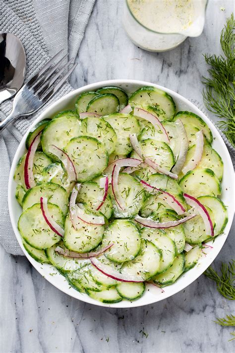 Cucumber Salad Recipe with Creamy Dill Sauce — Eatwell101