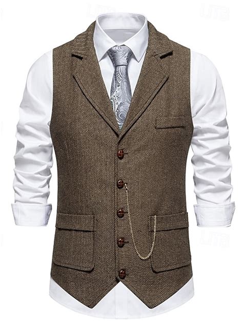 Men's Retro Vintage Tweed Blazer Herringbone Blazer Sport Coat Regular ...
