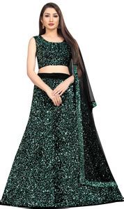 Yozty Enterprise Embellished Semi Stitched Lehenga Choli - Buy Yozty ...