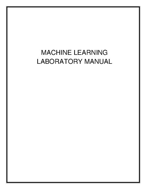 Machine Learning Lab Manual - Subject Code 15CSL76 - Studocu