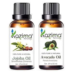 Buy KAZIMA Combo of Jojoba Oil and Avocado Oil - 100% Pure & Undiluted ...