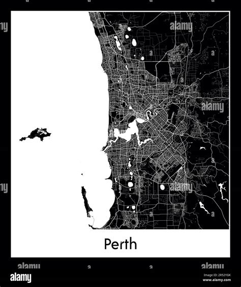 Minimal city map of Perth ( Australia)Minimal city map of Perth ( Australia Stock Vector Image ...