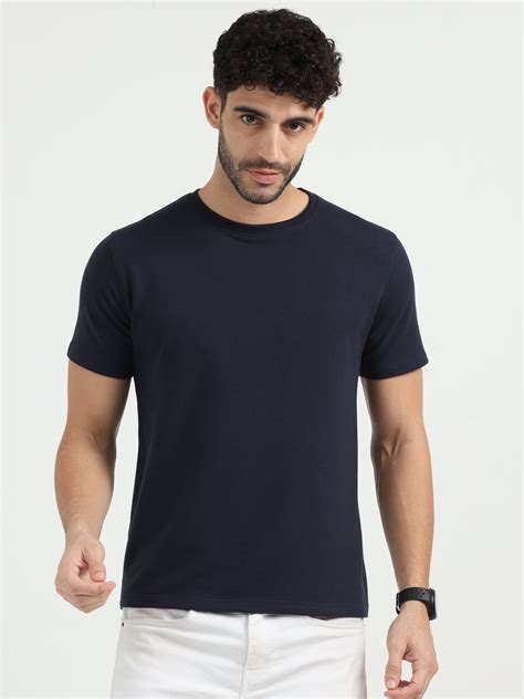Buy Navy Blue Sweat Absorbing T Shirt Online India