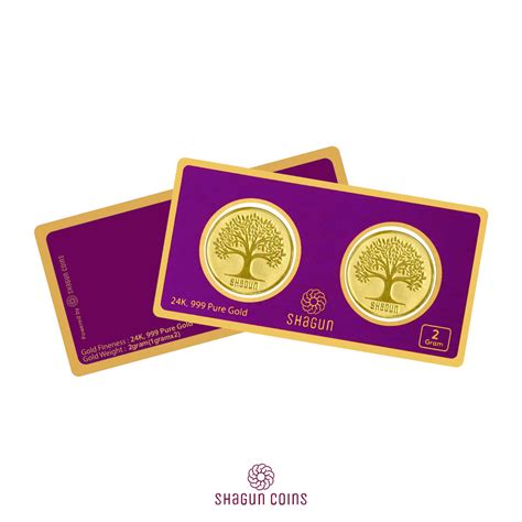 2 Gram Gold Coin Set - Tree – Shagun Coins
