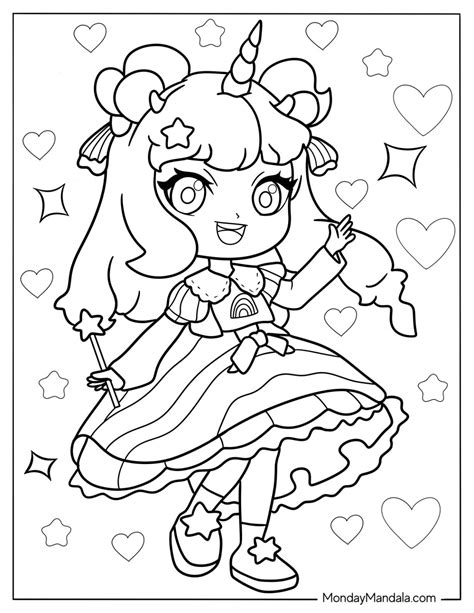 Cute Chibi Coloring Pages Free Printable Chibi Coloring Pages For Kids