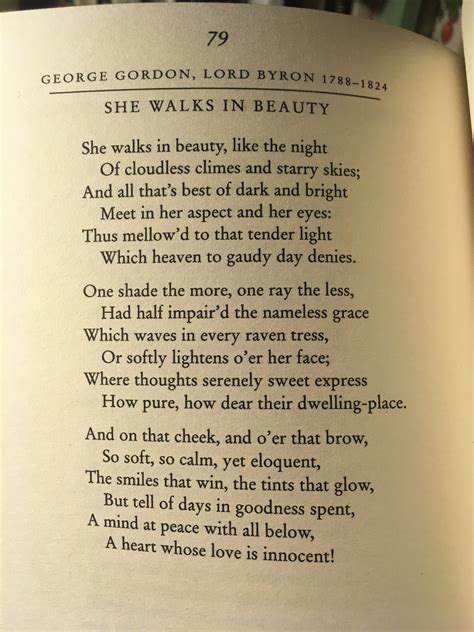 Lord Byron She Walks In Beauty