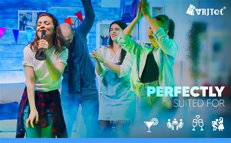 VRJTEC Bluetooth Karaoke Mic - Wireless & Multifunctional2 in 1 ...