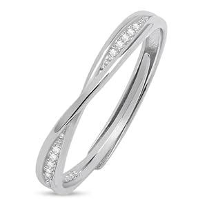 ZAVYA 925 Sterling Silver Designer Cubic Zirconia CZ Rhodium Plated ...