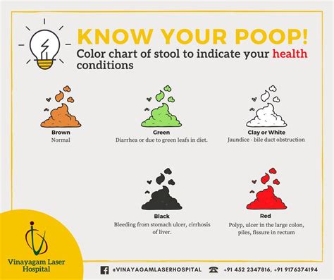 Know your poop! Color chart of... - Vinayagam Laser Hospital