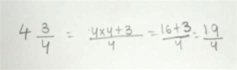 Convert 4 ¾ to an improper fraction - Brainly.in