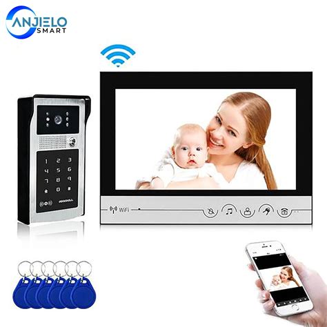 WIFI Smart 9 Inch Home Video Doorbell Intercom System Password Unlock ...