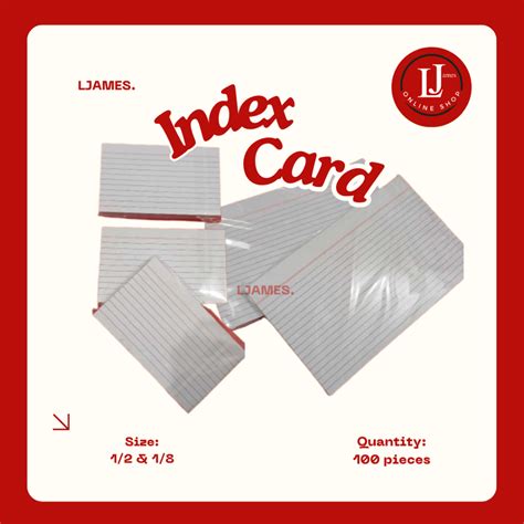 Index Card Sizes (1/2, 1/4, 1/8) | Shopee Philippines