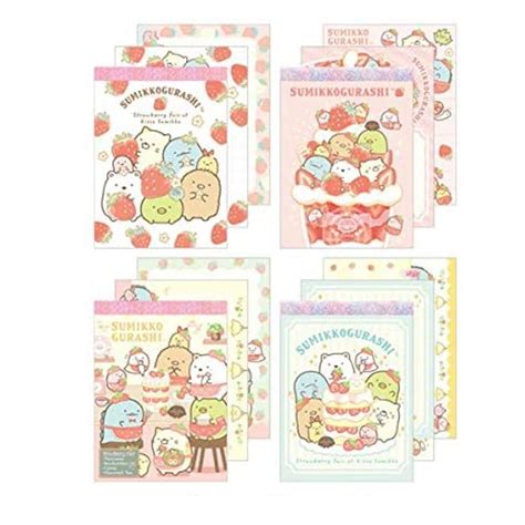 SC G Cafe Sumiko Strawberry Fair Theme Mini Memo 4 Types Set MW58601 ...